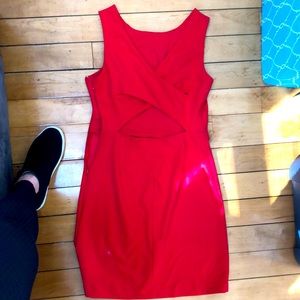 Betsy johnson open back red formal dress worn once